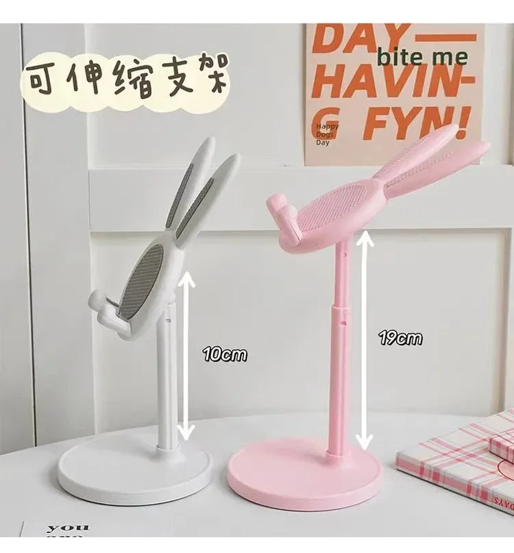 Mobile desktop stand mini cute cartoon bunny tablet universal stand adjustable telescopic lifting lazy stand
