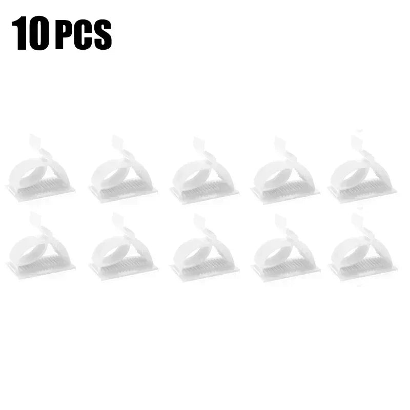 60/30/10PCS Self Adhesive Cable Management Organizer Clips Adjustable Desk Tidy Wire Cord Fixer Fastener Clips For Home Office