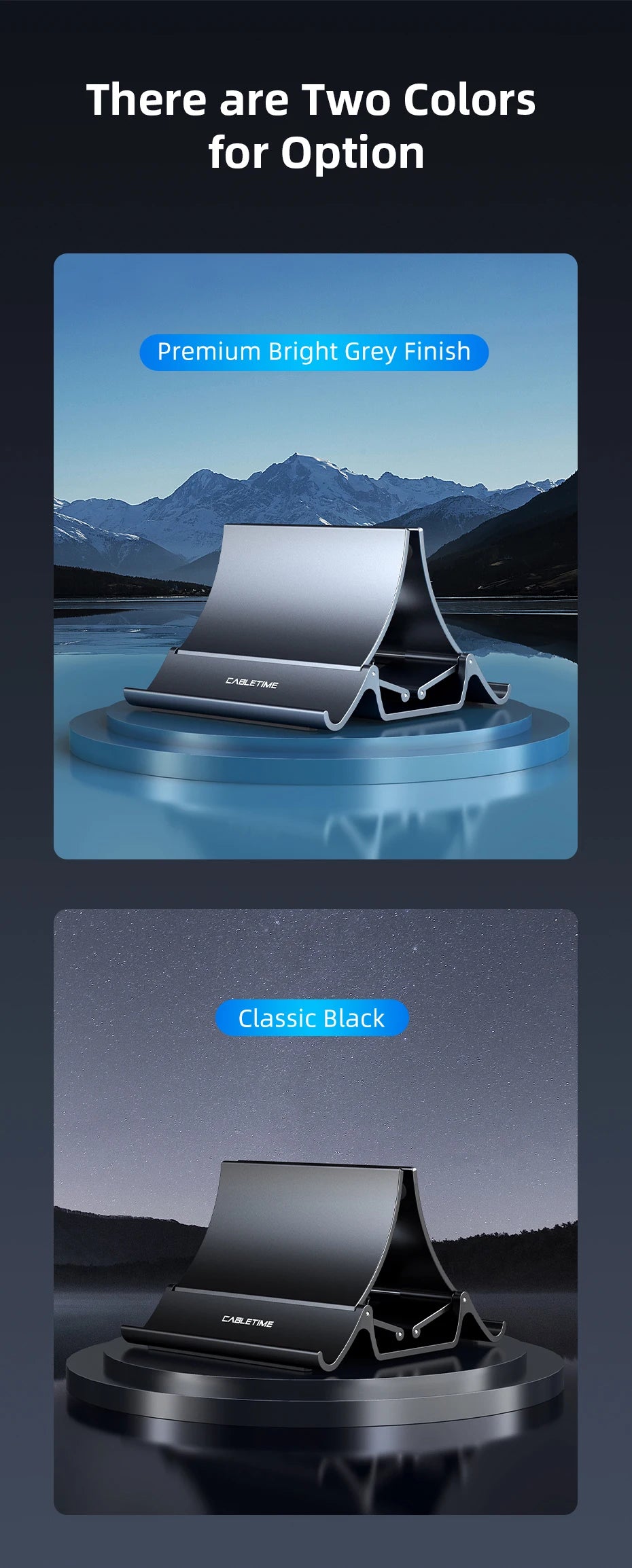 CABLETIME Vertical Laptop Stand Desktop Gravity Holder Notebook Support For MacBook Pro Air Surface HP Dell   iPad Tablet Stand