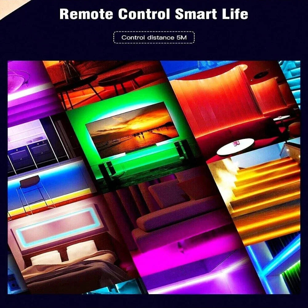 LED Strip Lights 5M 10M 20M 30M Dimmable 5050 RGB LED Lights Strips APP Control,Music Sync Color Changing TV LED Backlight