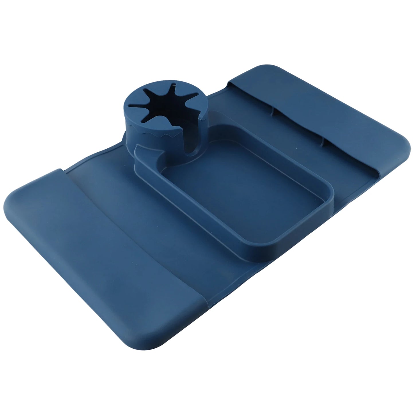 Non Slip Silicone Couch Cup Holder Tray with Side Pockets for Drinks and Remotes Convenient Organizer for Sofa