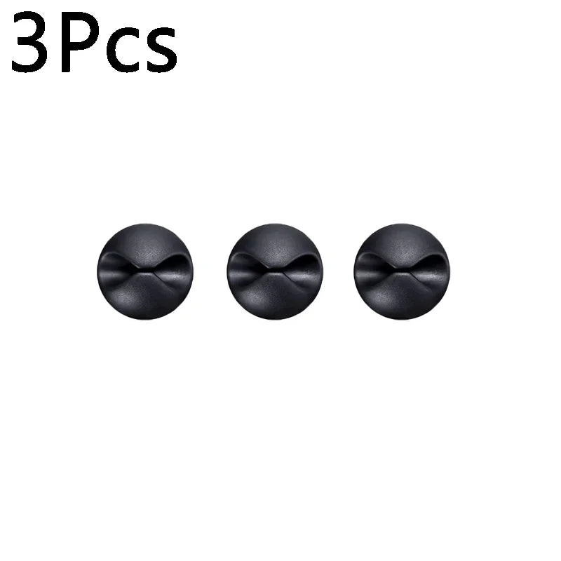 10/1Pcs Self-adhesive Cable Clips Silicone USB Cable Holder Organizer Wire Cord Management Clips for Home Office Desktop Tidy