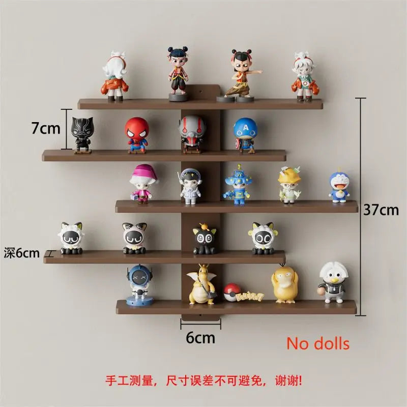 Wall-Mounted Display Shelf Organizer for Action Figures Small Building Blocks & Collectibles - Modern Home Decor Storage