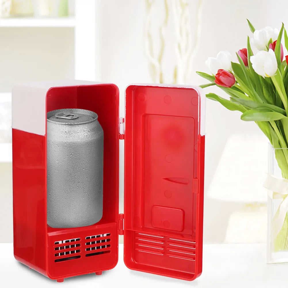 Mini USB Office Mini Heating And Cooling Dual Use Portable Refrigerator Drink Cooler