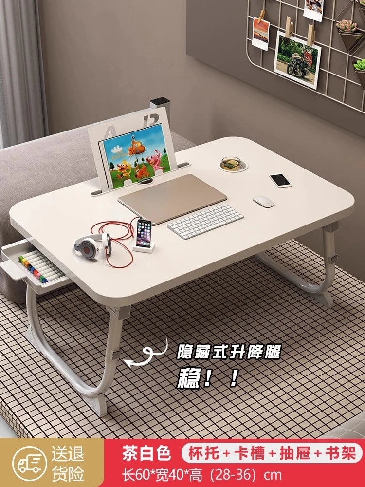 Folding Minimalist Corner Adjustable Portable Office Laptop Standing Desk Modern Ergonomic Lap L-Shaped Gaming Computer Bed