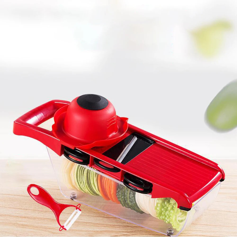 6 Modes Kitchen Tools Adjustable Mandoline Potato Vegetable Slicer French Fry Cutter Stainless Steel Vegetable Chopper Slicer