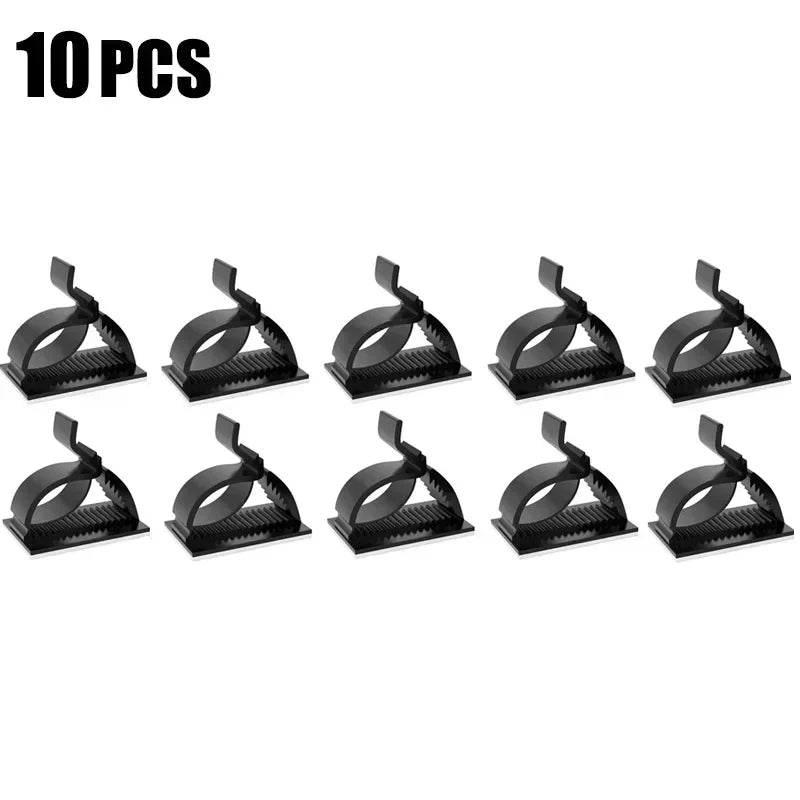 60/30/10PCS Self Adhesive Cable Management Organizer Clips Adjustable Desk Tidy Wire Cord Fixer Fastener Clips For Home Office