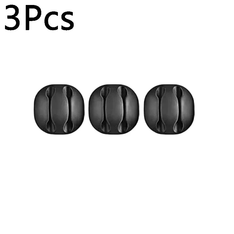 Self Adhesive Cable Clips Silicone USB Cable Organizer USB Charging Cable Winder Office Desktop Management Clips Cables Holder
