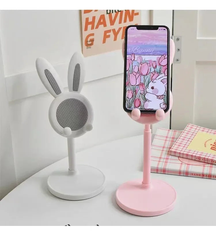 Mobile desktop stand mini cute cartoon bunny tablet universal stand adjustable telescopic lifting lazy stand