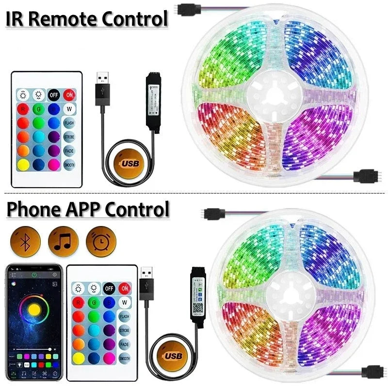 LED Strip Lights 5M 10M 20M 30M Dimmable 5050 RGB LED Lights Strips APP Control,Music Sync Color Changing TV LED Backlight